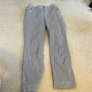 Hollister xs black and white striped pants